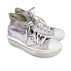 Converse Womens 9 Chuck Taylor Move High Platform Amethyst Purple Shoes